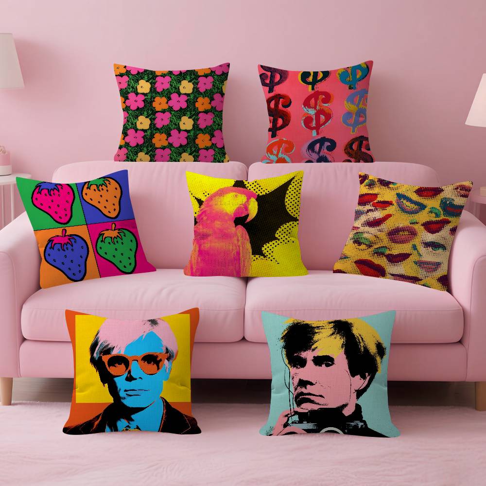 Home Art Textiles - غطاء وسادة فني من A-Andy W-Warhol،