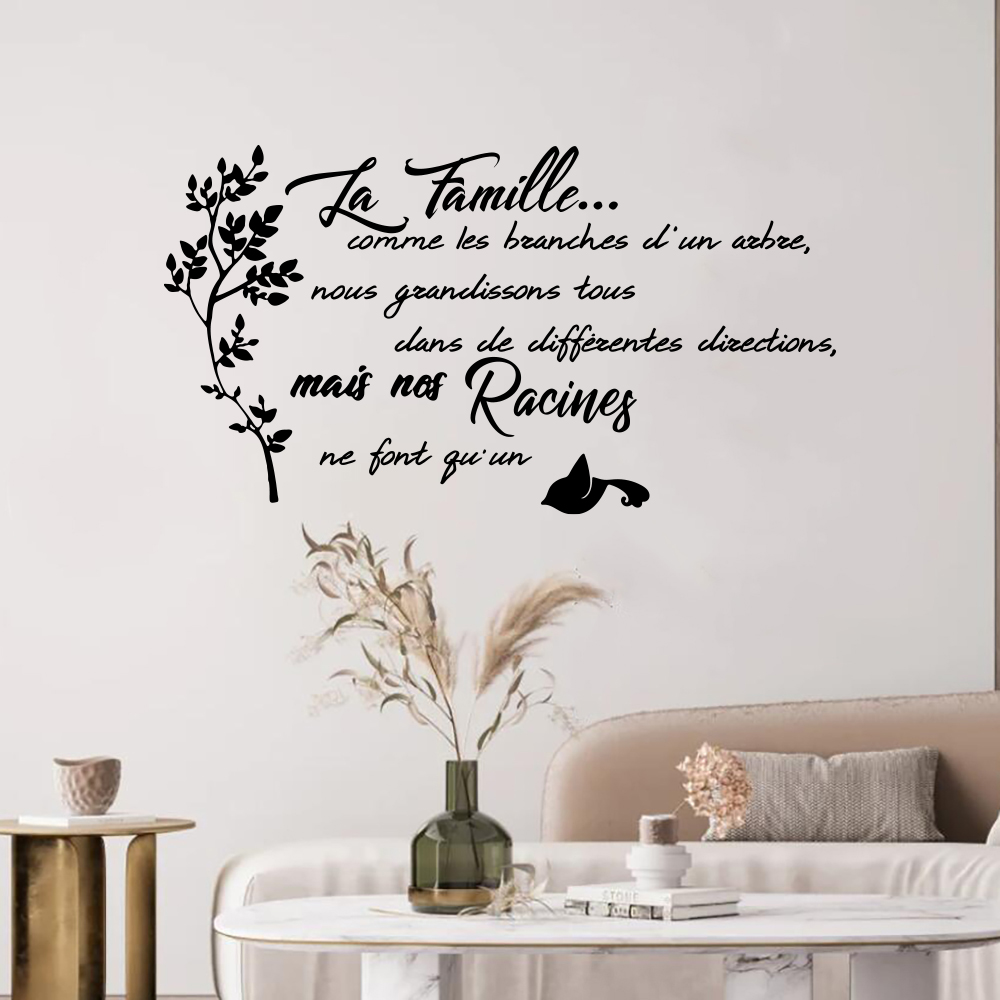 Home Textiles France - الفرنسية الأسرة إقتباس شجرة الطيور الجدار