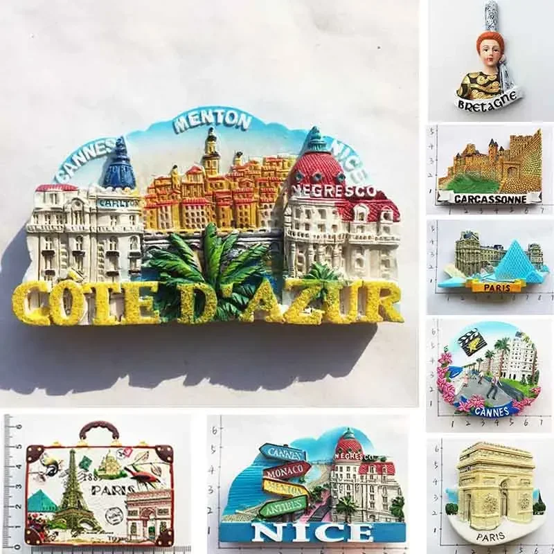 Home Textiles France - فرنسا باريس مغناطيس الثلاجة تذكارية Carcassonne