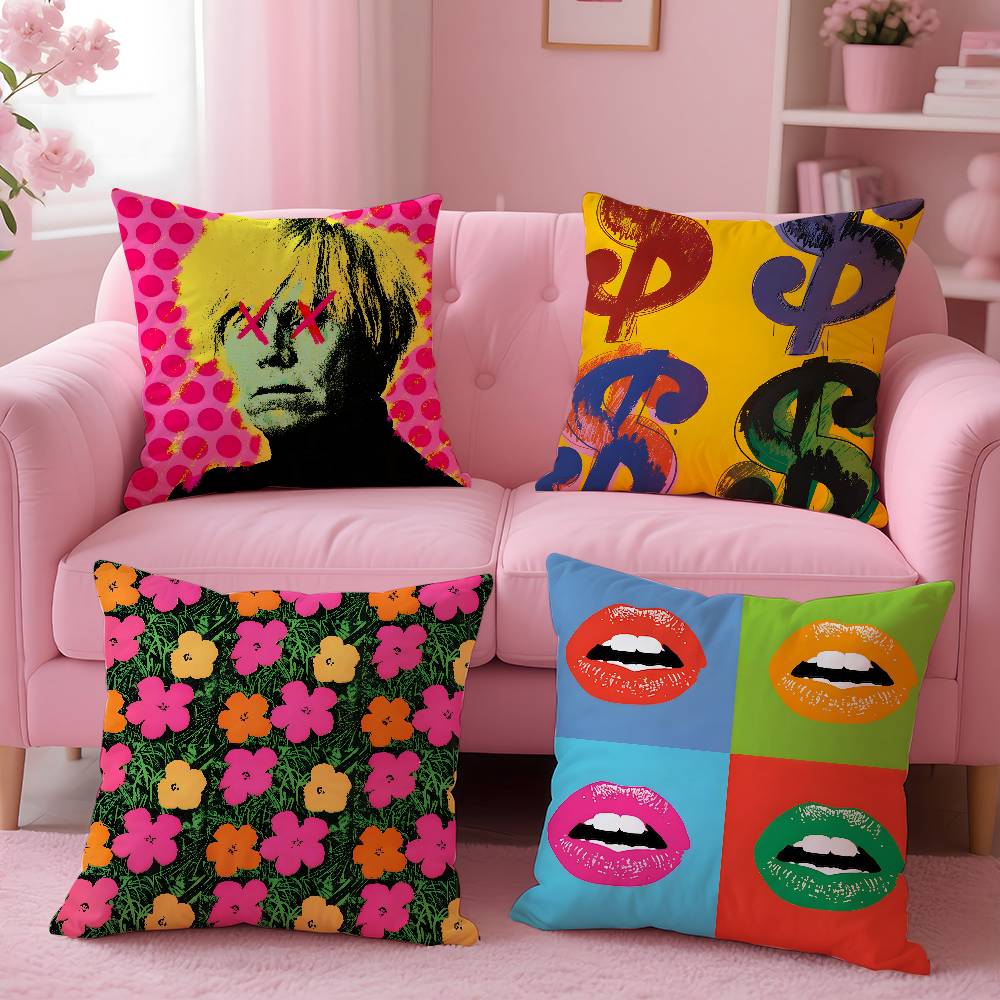 Home Art Textiles - A-Andy W-Warhol الفن كيس وسادة مكافحة