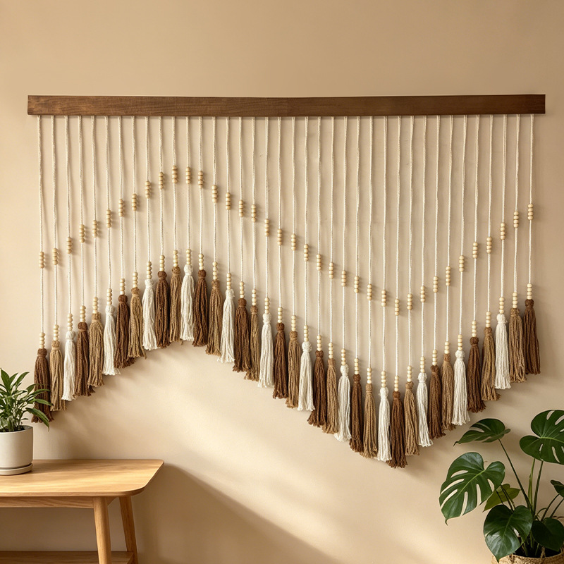 Home Art Textiles - معلقة جدارية بوهيمية يدوية الصنع من