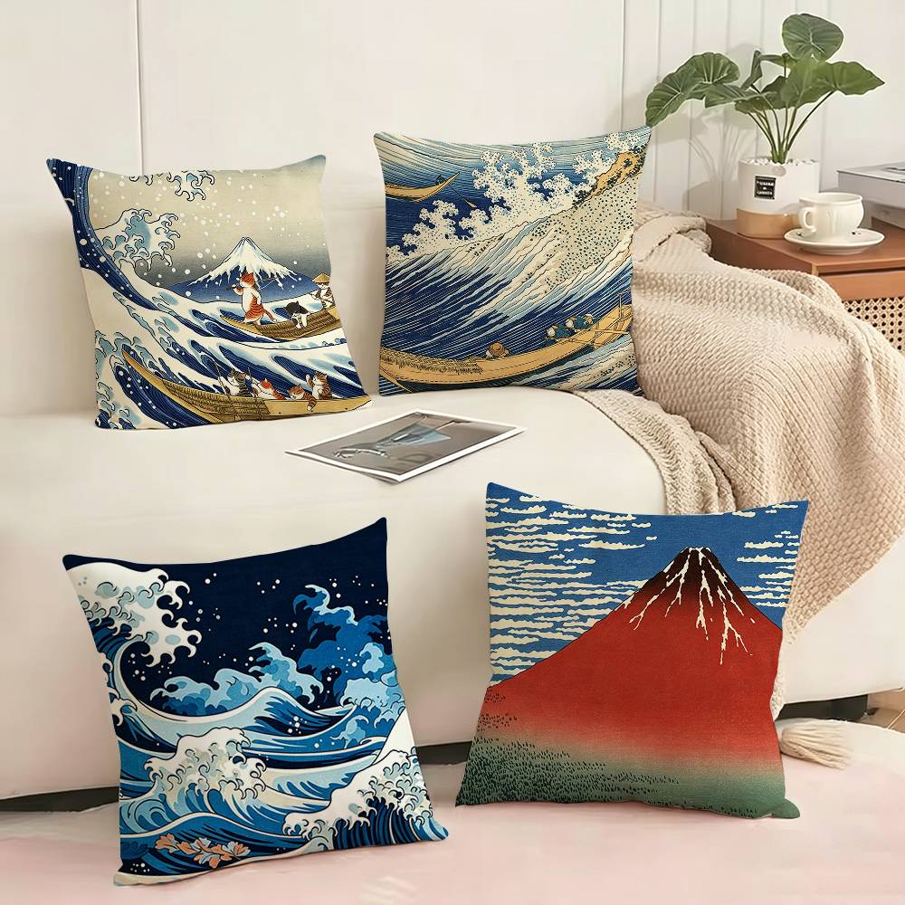 Home Art Textiles - غطاء وسادة مطبوع على الوجهين من