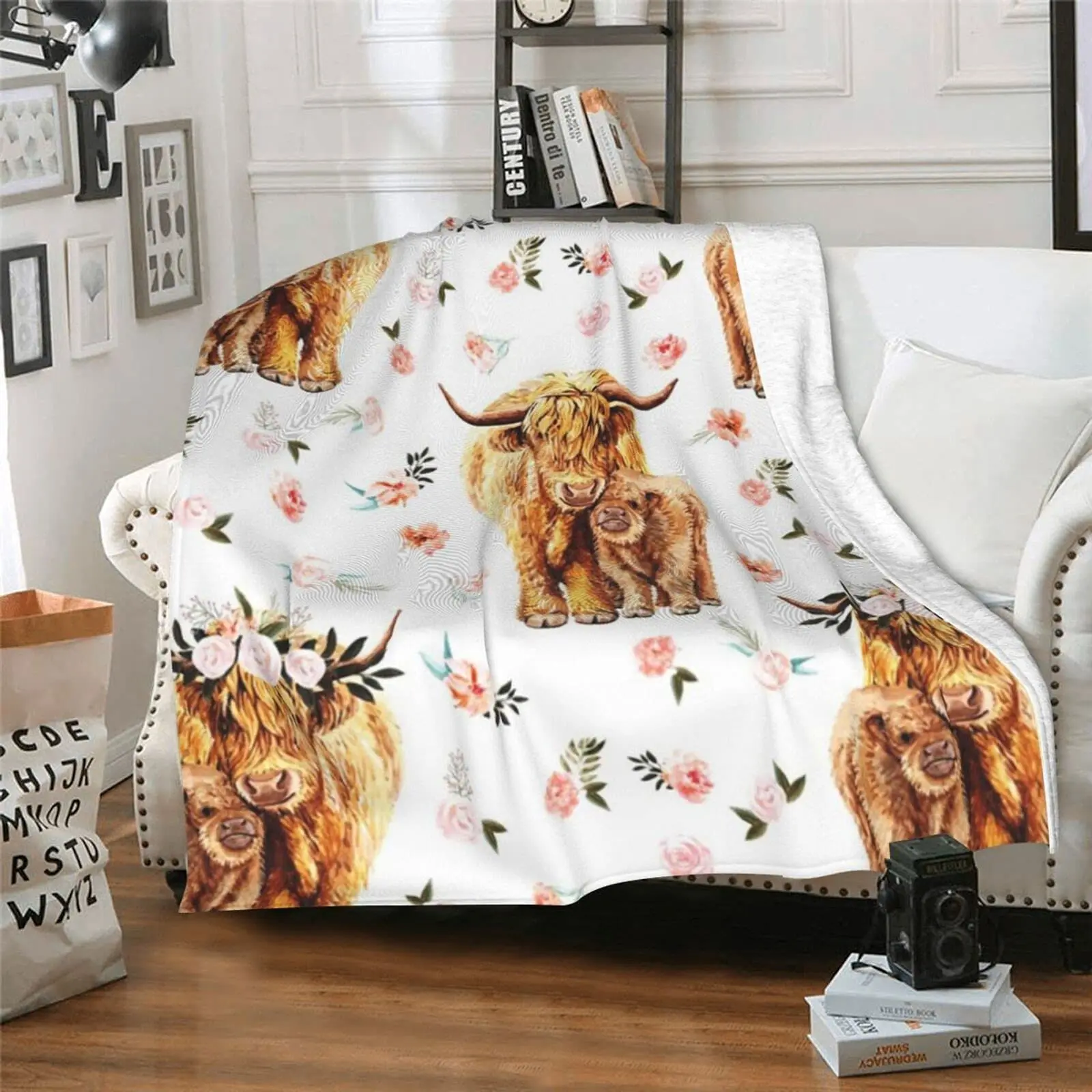 المرتفعات البقرة بطانية الحيوا - مراجعة Highland Home Textiles وسعره