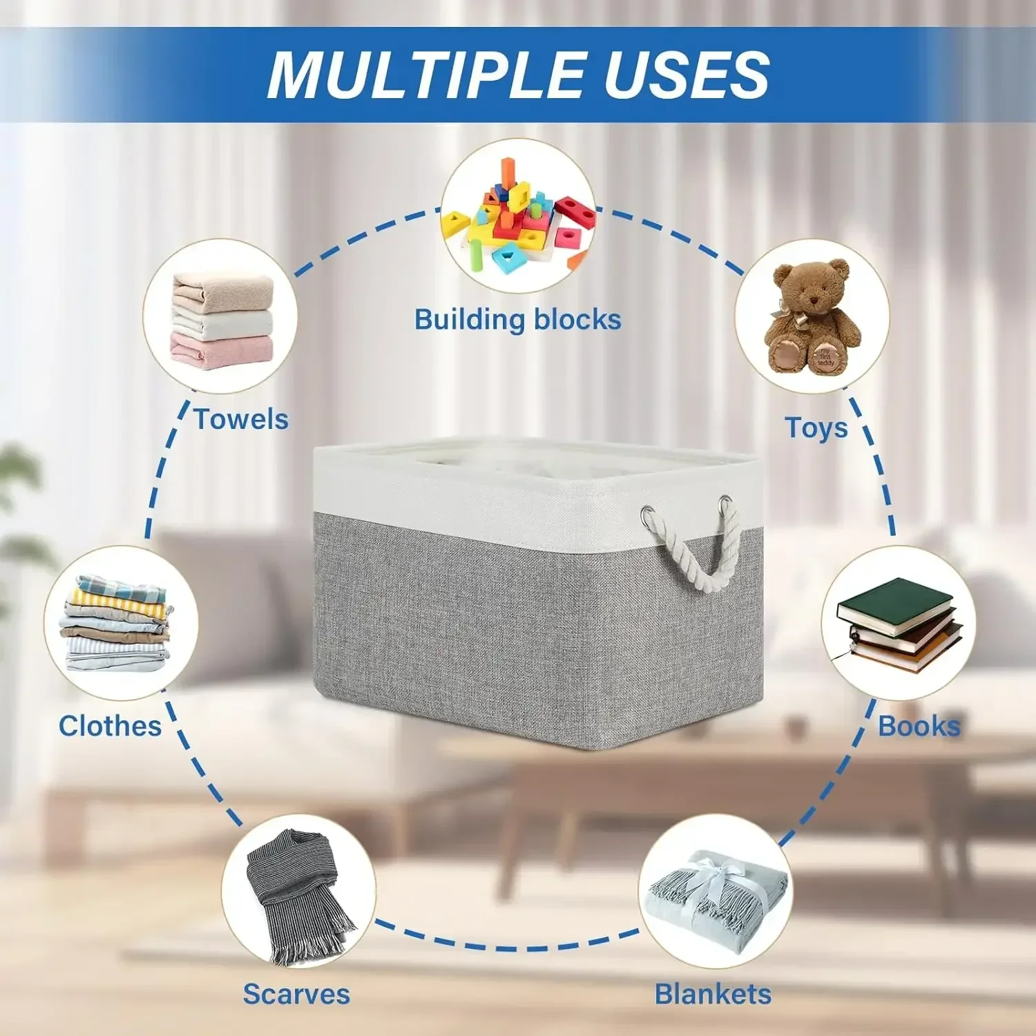 سلة تخزين قابلة للطي من الكتان - مراجعة Linum Home Textiles وسعره