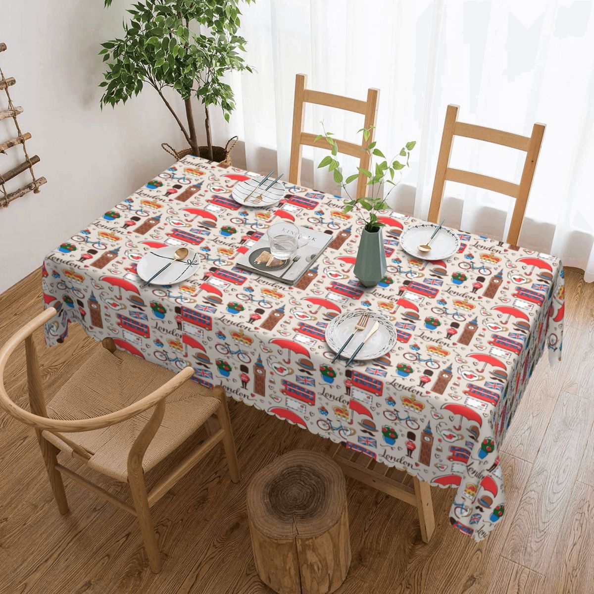 مفرش طاولة مقاوم للماء بنمط لن - مراجعة Home Textiles London وسعره