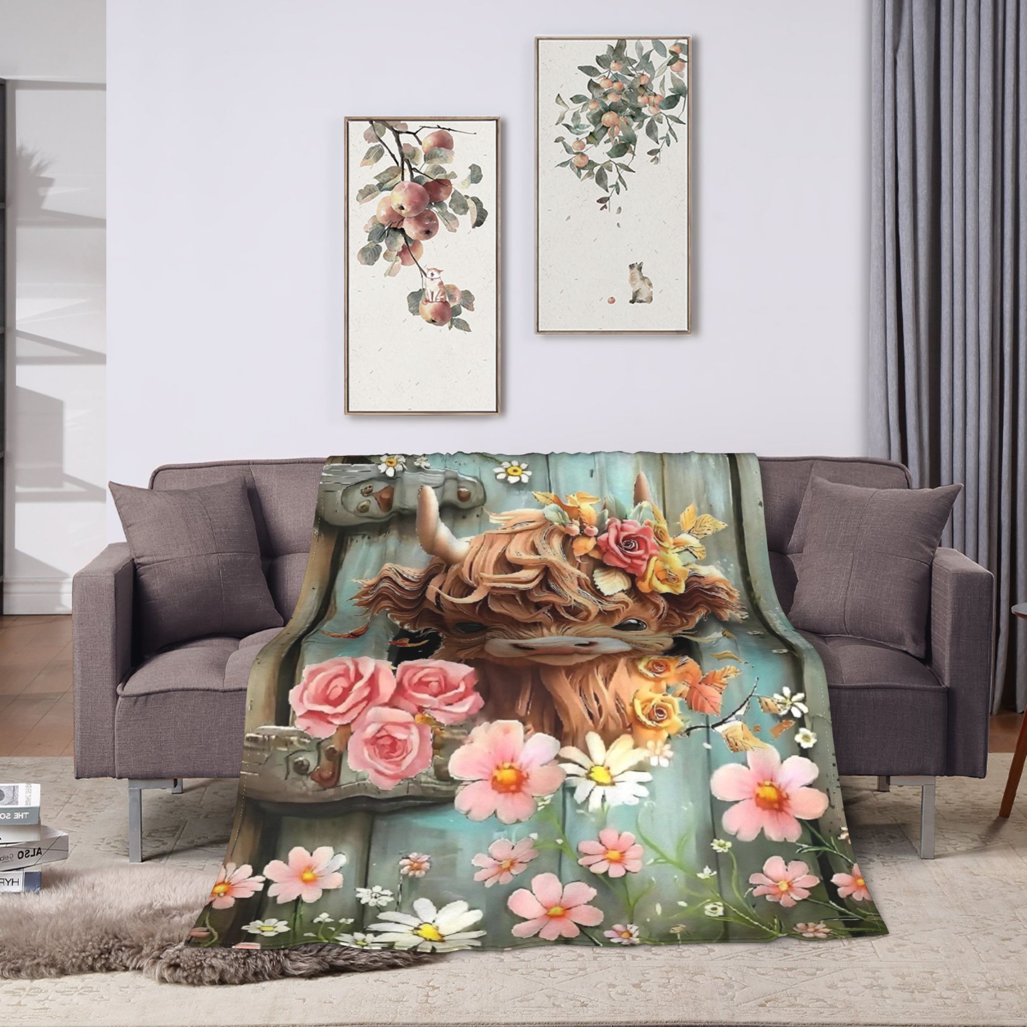 بطانيات هايلاند كاو بوهو بنقوش - مراجعة Highland Home Textiles وسعره
