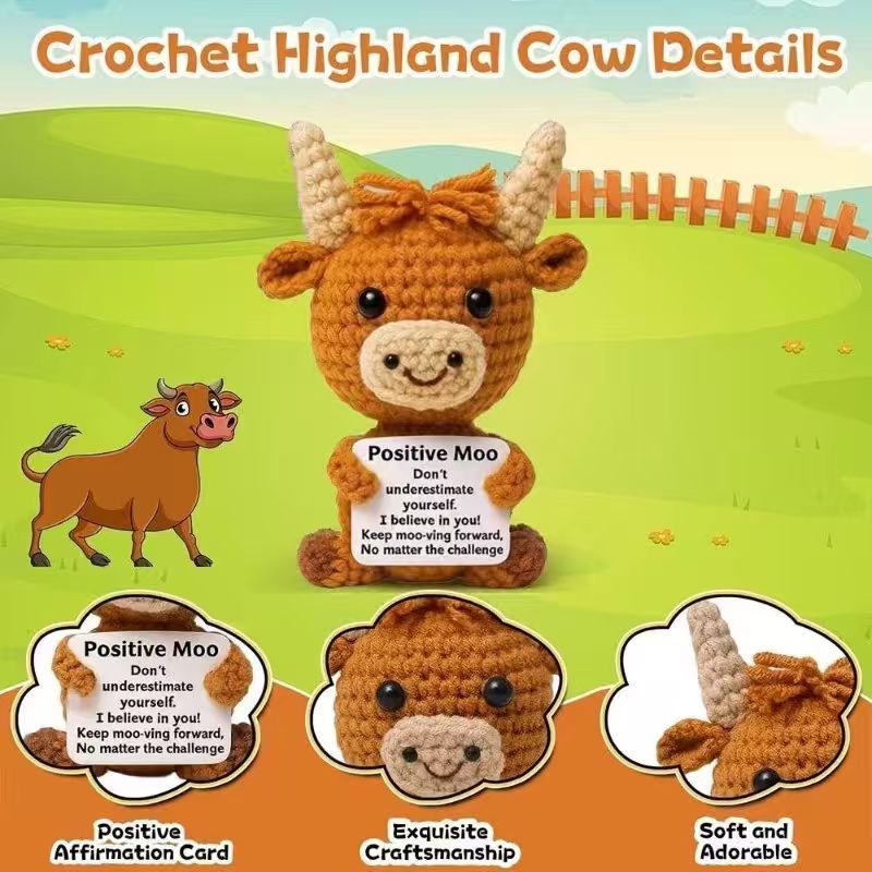 دمية بقرة هايلاند لطيفة للدعم  - مراجعة Highland Home Textiles وسعره