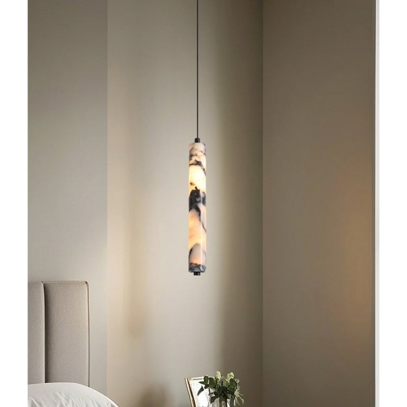مصباح معلق فاخر من الرخام الفر - مراجعة Home Textiles France وسعره